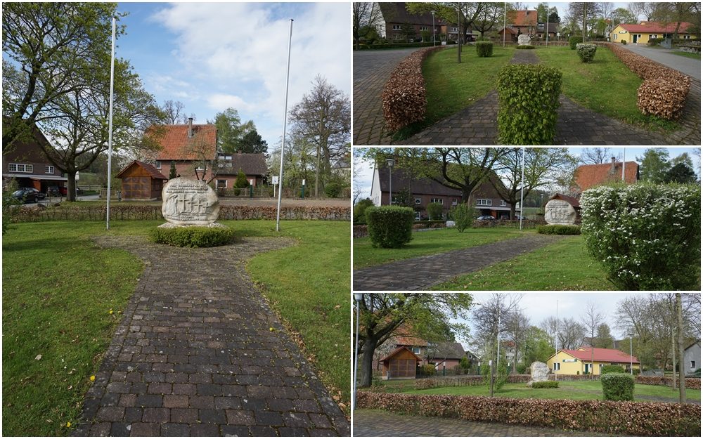 Dorfplatz mit Gedenkstein Steinheim - Rolfzen